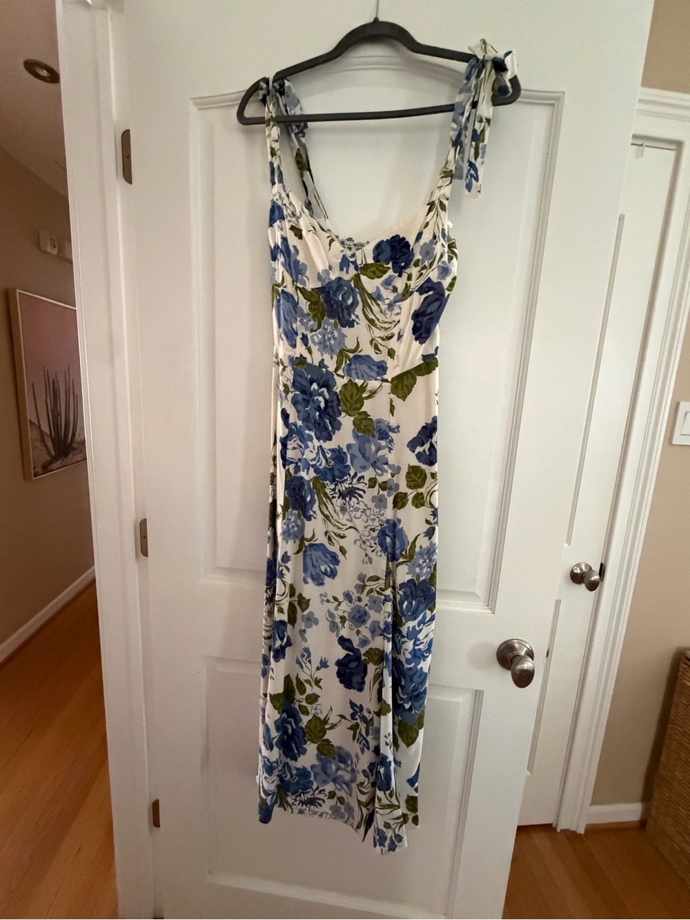 Reformation Floral Blue & Green Midi Dress - Picture 2 of 2